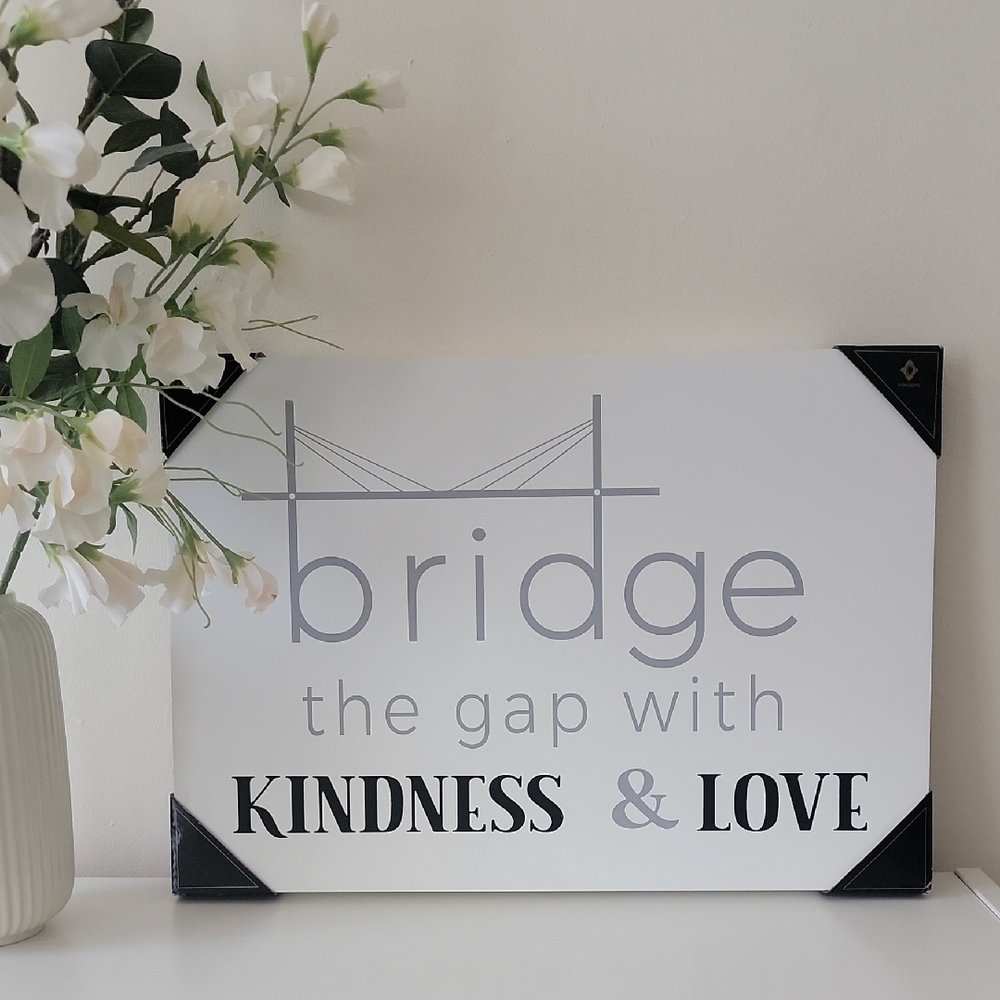 Bridge the Gap Wooden Art, 20"x14"